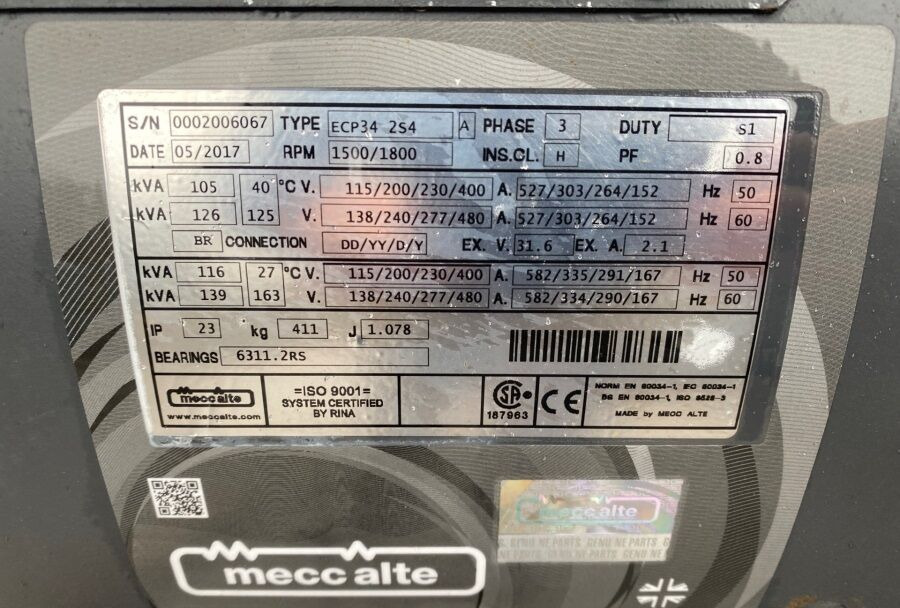 Diversen ECP34 2S4 - Iveco Engine,126kVA,New oils, filters, Mecc Alte ECP34 2S4 - Set generatora: slika 4 Diversen ECP34 2S4 - Iveco Engine,126kVA,New oils, filters, Mecc Alte ECP34 2S4 - Set generatora: slika 4