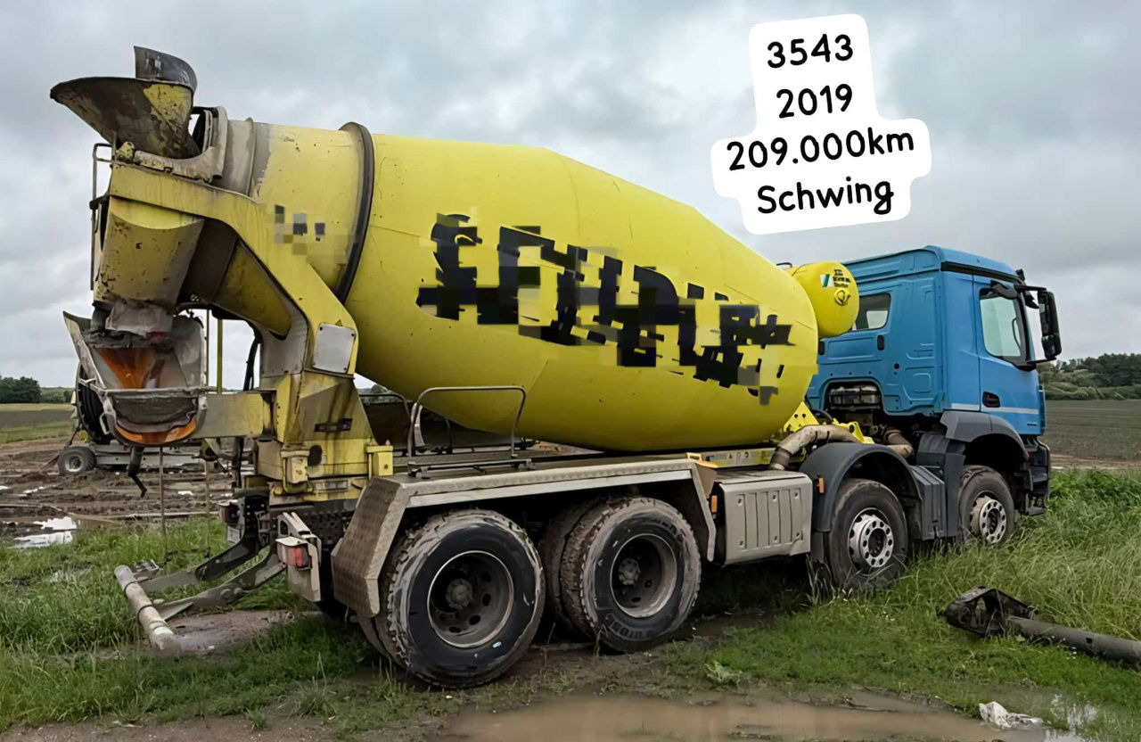 Mercedes-Benz Arocs 3543 8x4 schwing mixer 9m3 - Mikser za beton: slika 4 Mercedes-Benz Arocs 3543 8x4 schwing mixer 9m3 - Mikser za beton: slika 4