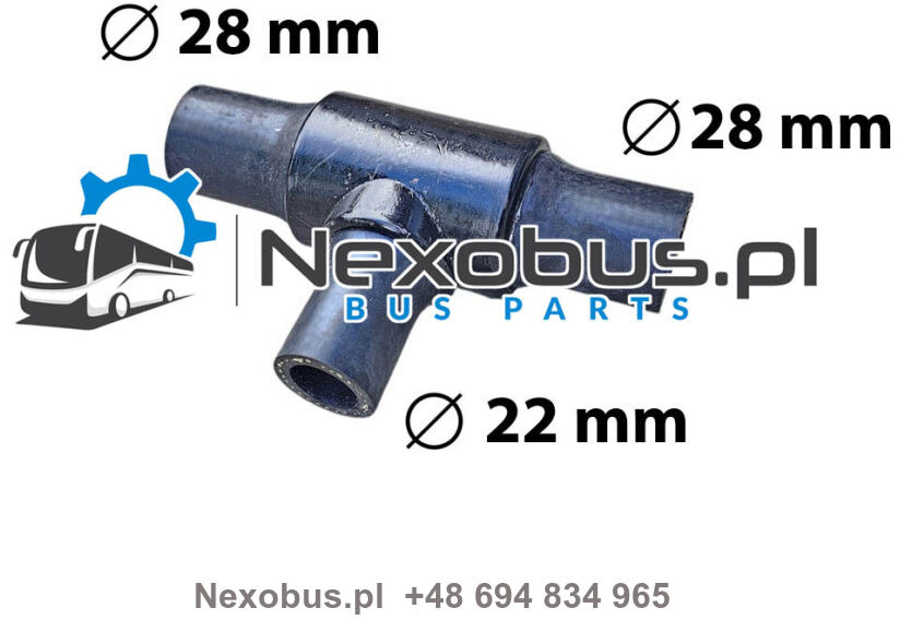 Trójnik układu ogrzewania Setra 531DT Mercedes Citaro D=28/22/28 mm A0029977474 - Grejanje/ Ventilacija za Autobus: slika 1 Trójnik układu ogrzewania Setra 531DT Mercedes Citaro D=28/22/28 mm A0029977474 - Grejanje/ Ventilacija za Autobus: slika 1