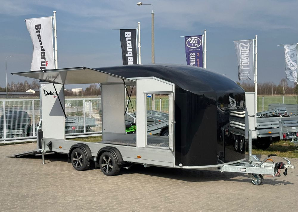 DEBON Debon C1000 - kryta laweta | 490 x 202 cm / 3500kg / felgi ALU / wciągarka elektryczna - Prikolica za prevoz automobila: slika 1 DEBON Debon C1000 - kryta laweta | 490 x 202 cm / 3500kg / felgi ALU / wciągarka elektryczna - Prikolica za prevoz automobila: slika 1