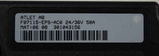 Atlet 301043156 | Controlller EPS AC0 f07115 EPS-AC0 24V/36V 50A - Upravljačka jedinica za Oprema za rukovanje materijalima: slika 2 Atlet 301043156 | Controlller EPS AC0 f07115 EPS-AC0 24V/36V 50A - Upravljačka jedinica za Oprema za rukovanje materijalima: slika 2