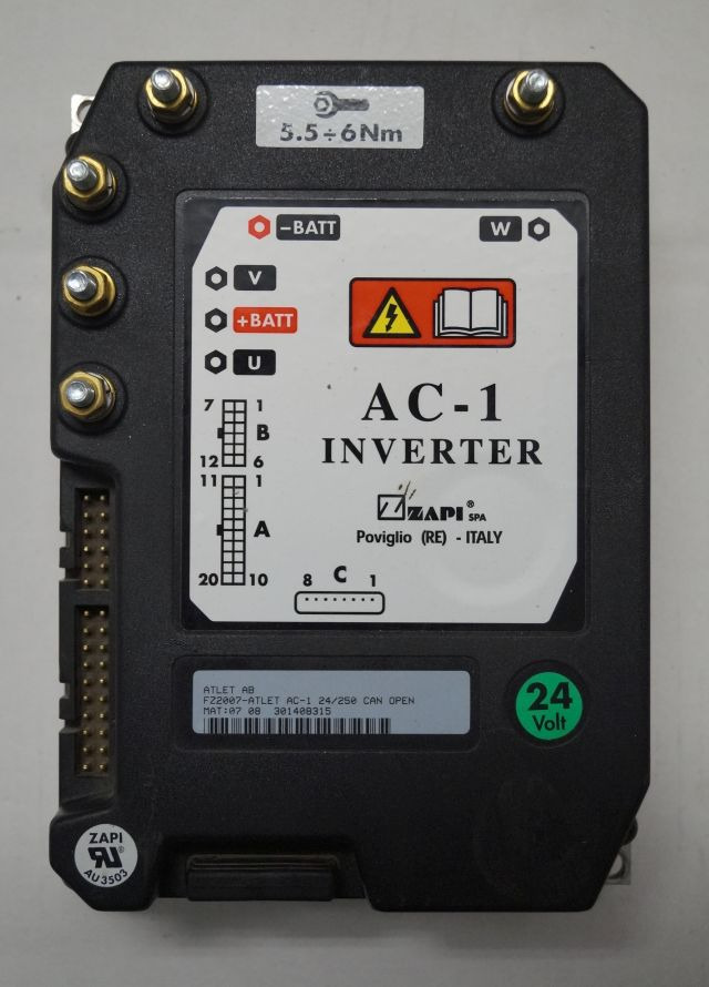 Atlet FZ2007 | Rijregeling Drive controller ZAPI AC1 FZ2007 24/250A can open sn. - Upravljačka jedinica za Oprema za rukovanje materijalima: slika 1 Atlet FZ2007 | Rijregeling Drive controller ZAPI AC1 FZ2007 24/250A can open sn. - Upravljačka jedinica za Oprema za rukovanje materijalima: slika 1