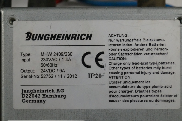 Jungheinrich 50461442 | Charger build in 24V/9A gel for EMC110 sn. 52752/11/2012 Charger build in 24V/9A gel for EMC110 sn. 52752/11/2012 - Baterija za Oprema za rukovanje materijalima: slika 2 Jungheinrich 50461442 | Charger build in 24V/9A gel for EMC110 sn. 52752/11/2012 Charger build in 24V/9A gel for EMC110 sn. 52752/11/2012 - Baterija za Oprema za rukovanje materijalima: slika 2