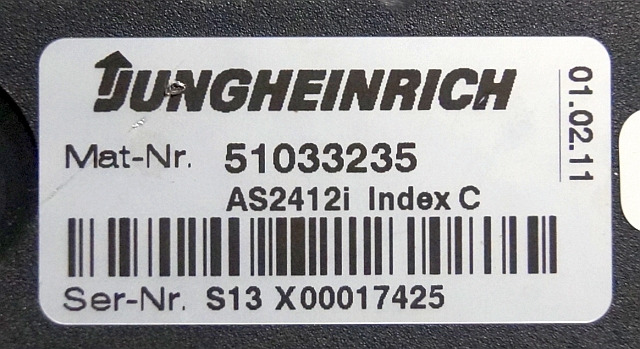 Jungheinrich 51033235 | Rij regeling Drive controller AS2412i index C Sw. 1,05 5 - Upravljačka jedinica za Oprema za rukovanje materijalima: slika 3 Jungheinrich 51033235 | Rij regeling Drive controller AS2412i index C Sw. 1,05 5 - Upravljačka jedinica za Oprema za rukovanje materijalima: slika 3