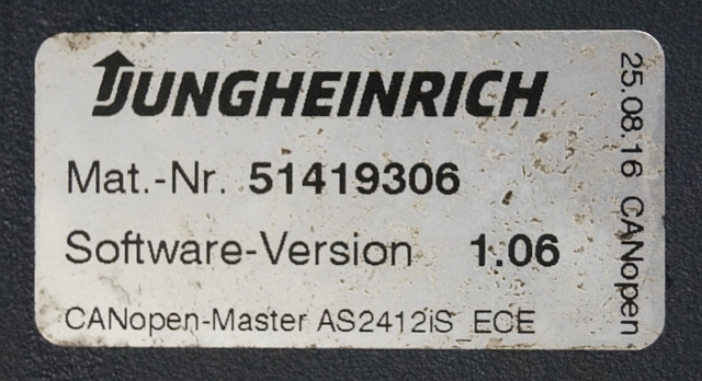 Jungheinrich 51226801 | Rij/hef/stuur regeling drive/lift/steering controller A - Upravljačka jedinica za Oprema za rukovanje materijalima: slika 3 Jungheinrich 51226801 | Rij/hef/stuur regeling drive/lift/steering controller A - Upravljačka jedinica za Oprema za rukovanje materijalima: slika 3