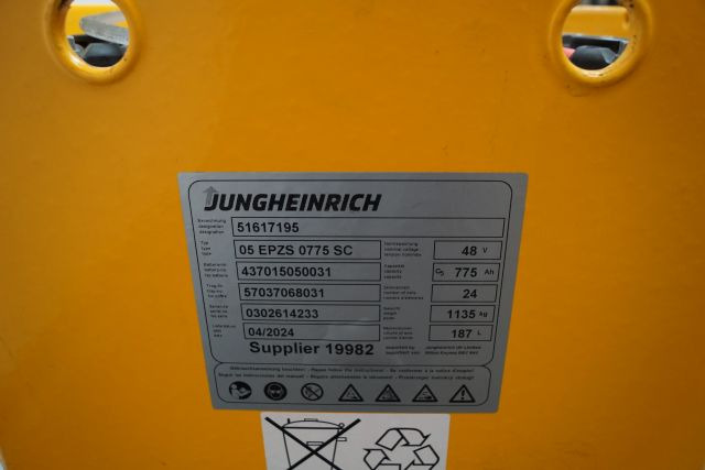 Jungheinrich unknown | Battery 48V775Ah 05-EPZS775SC Year 2024 weight 1135 kg sn  - Baterija za Oprema za rukovanje materijalima: slika 4 Jungheinrich unknown | Battery 48V775Ah 05-EPZS775SC Year 2024 weight 1135 kg sn  - Baterija za Oprema za rukovanje materijalima: slika 4