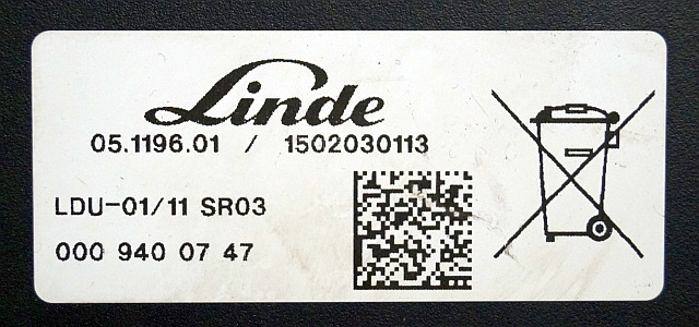Linde 0009400747 | Display LDU-01/11 SR03 1502030113 from Linde R16HD-01 year 2 - Komandna tabla za Oprema za rukovanje materijalima: slika 3 Linde 0009400747 | Display LDU-01/11 SR03 1502030113 from Linde R16HD-01 year 2 - Komandna tabla za Oprema za rukovanje materijalima: slika 3