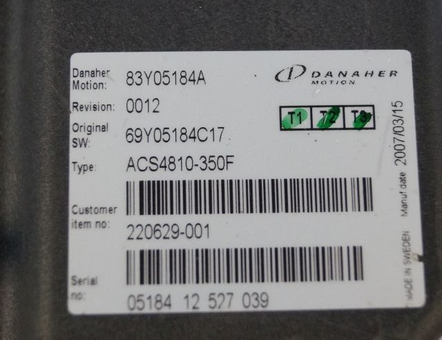 Toyota/BT 220629-001 | Danaher motion AC Superdrive motor controller 83Y05184A A - Upravljačka jedinica za Oprema za rukovanje materijalima: slika 2 Toyota/BT 220629-001 | Danaher motion AC Superdrive motor controller 83Y05184A A - Upravljačka jedinica za Oprema za rukovanje materijalima: slika 2
