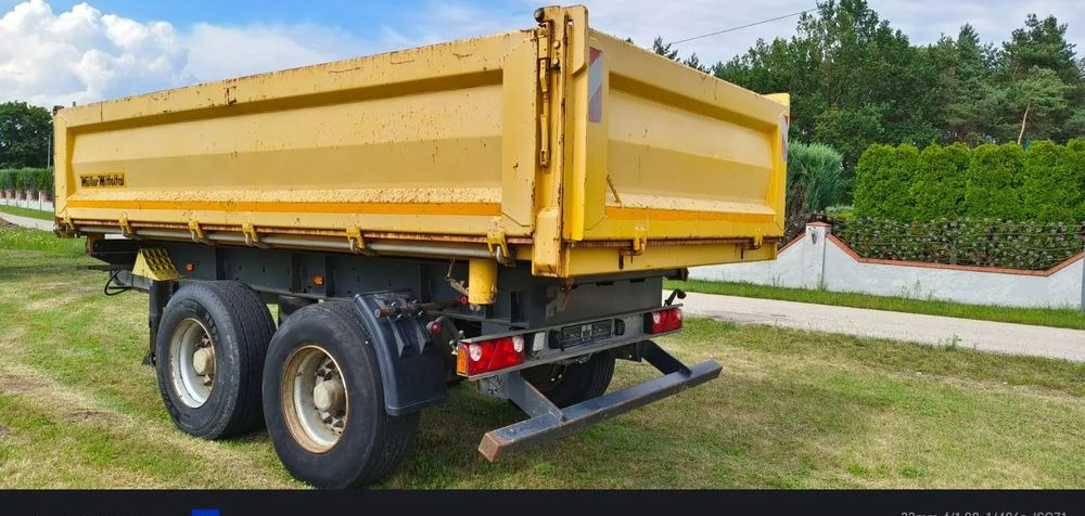 Meiller Przyczepa Tandem R180 | Kipper Wywrotka trójstronna | Bordmatik- Manual | Zawieszenie pneumatyczne | Stan idealny | - Prikolica istovarivača: slika 1 Meiller Przyczepa Tandem R180 | Kipper Wywrotka trójstronna | Bordmatik- Manual | Zawieszenie pneumatyczne | Stan idealny | - Prikolica istovarivača: slika 1