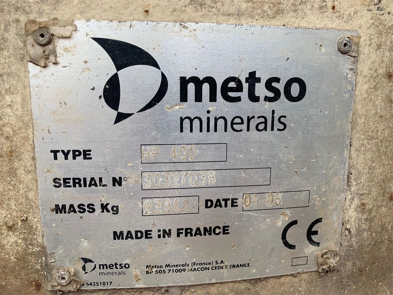 Metso HP400 Original Cone Crusher Used - Konusna drobilica: slika 2 Metso HP400 Original Cone Crusher Used - Konusna drobilica: slika 2