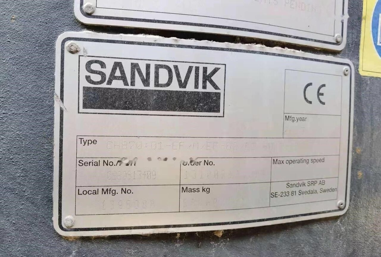 Sandvik CH870 - Konusna drobilica: slika 2 Sandvik CH870 - Konusna drobilica: slika 2
