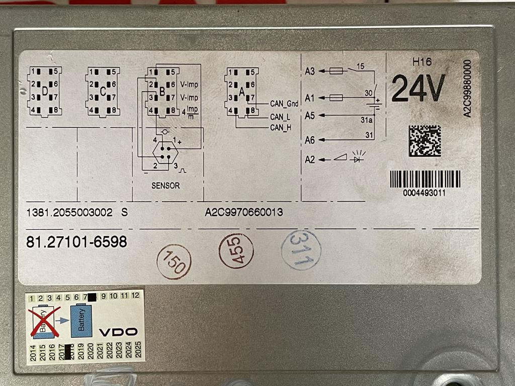 MAN 81.27101-6598 - Tahograf za Kamion: slika 3 MAN 81.27101-6598 - Tahograf za Kamion: slika 3