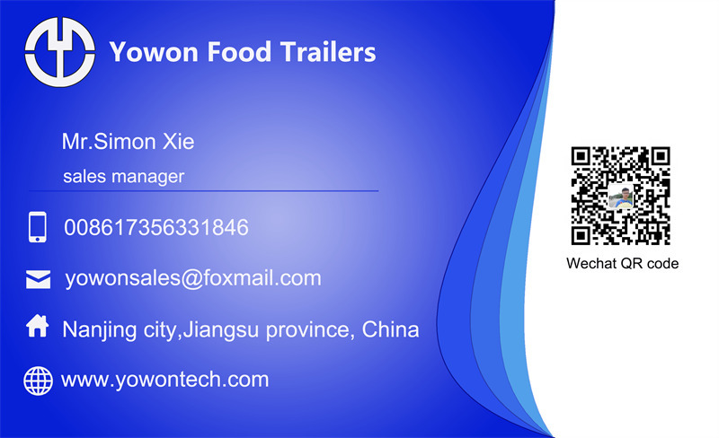 Prikolica za hrane za prevoz hrane novi YOWON mobile fast food vending trailer factory price catering truck: slika 14