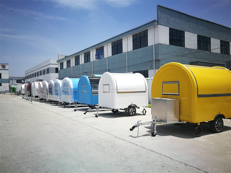 YOWON small fiberglass food vending trailer hot dog cart for Europe - Prikolica za hrane: slika 3 YOWON small fiberglass food vending trailer hot dog cart for Europe - Prikolica za hrane: slika 3