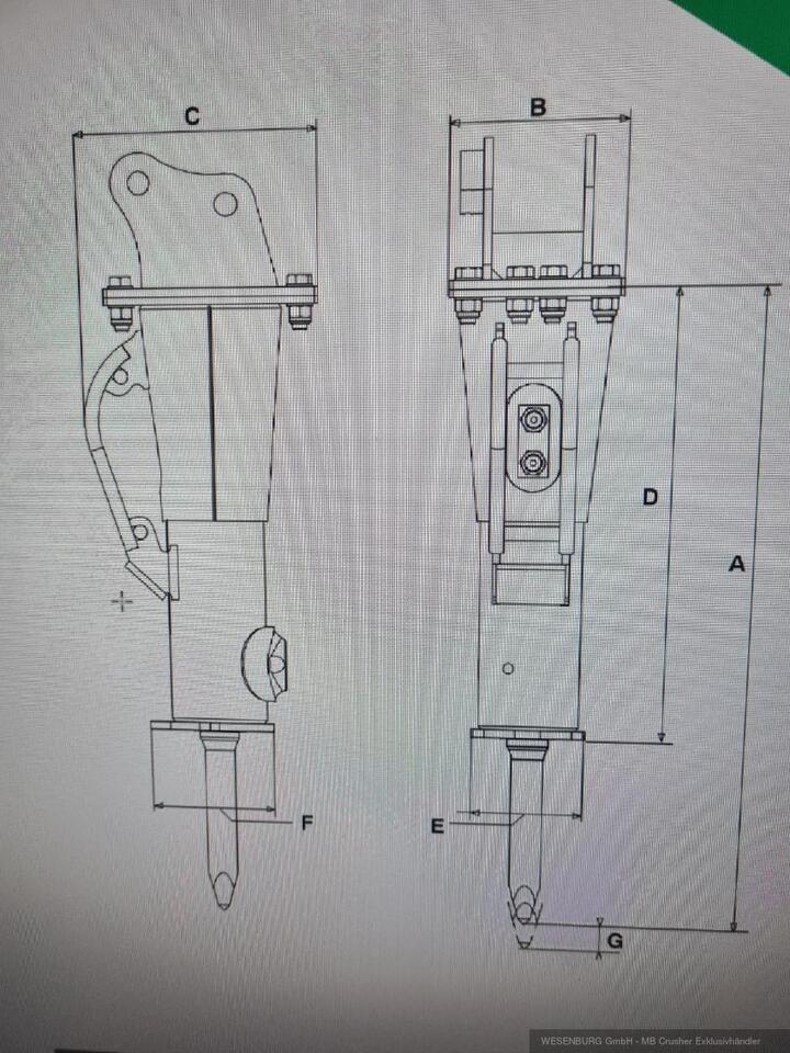 Montabert Hydraulikhammer SD16 Trägerklasse: 1,5 - 3,7 t - Hidraulični čekić za Građevinska mašina: slika 4 Montabert Hydraulikhammer SD16 Trägerklasse: 1,5 - 3,7 t - Hidraulični čekić za Građevinska mašina: slika 4