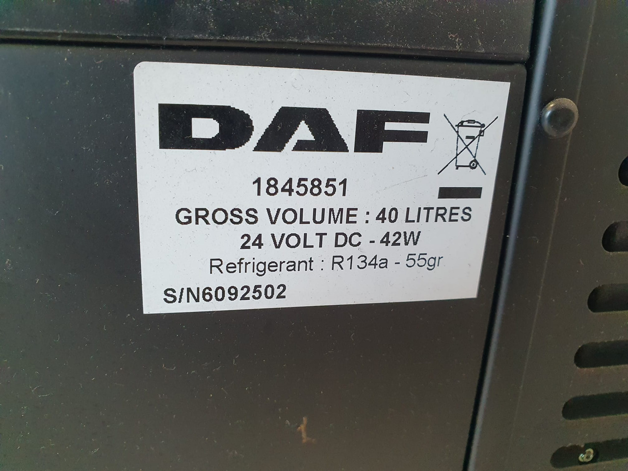 DAF DAF XF, EURO6, 106 XF fridge, climate control 1845851, 1425475, 1660722, 1794024, 1794025, 2133309, 2133309, 1929331, 1845851, 1943737, 2130638, 2299064, 2115741, 1683930, 1784025, 1725652, 2019771, - Rezervni deo: slika 2 DAF DAF XF, EURO6, 106 XF fridge, climate control 1845851, 1425475, 1660722, 1794024, 1794025, 2133309, 2133309, 1929331, 1845851, 1943737, 2130638, 2299064, 2115741, 1683930, 1784025, 1725652, 2019771, - Rezervni deo: slika 2