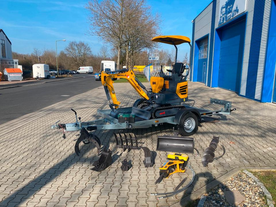Minibagger BK950JS + Anhänger + Zubehör *INKL.19% MWST*BERGER KRAUS*JOYSTICK*SOFORT!* - Mini bager, Prikolica: slika 2 Minibagger BK950JS + Anhänger + Zubehör *INKL.19% MWST*BERGER KRAUS*JOYSTICK*SOFORT!* - Mini bager, Prikolica: slika 2