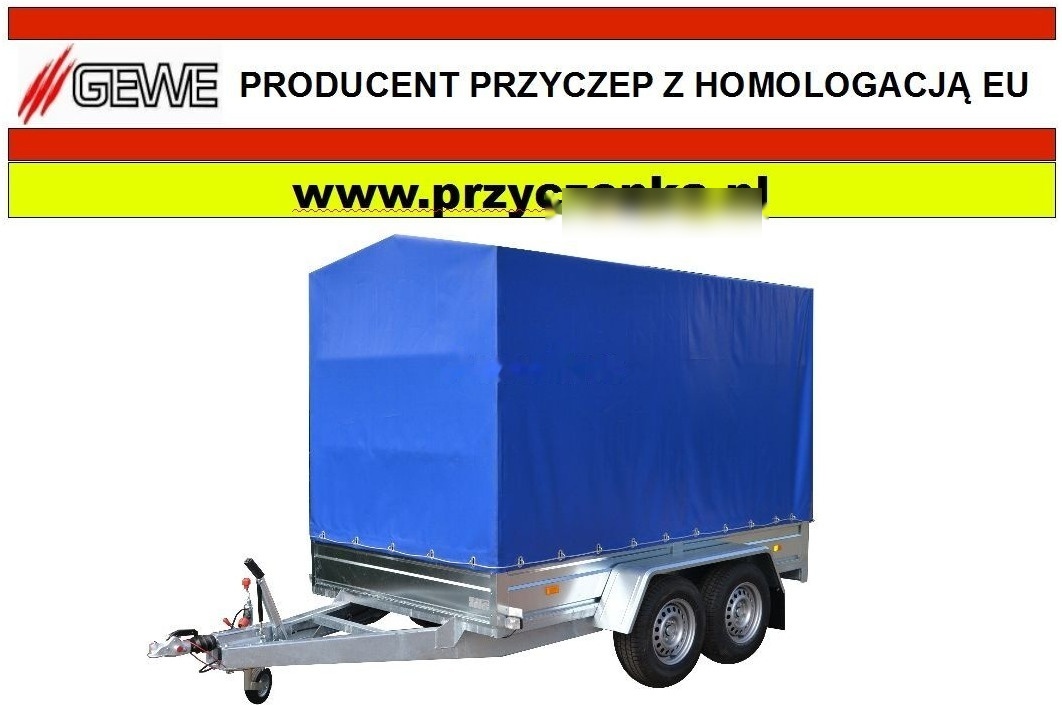 Gewe P3500 C/1, hamowana 2,6x1,3m - Prikolica sa ceradom: slika 1 Gewe P3500 C/1, hamowana 2,6x1,3m - Prikolica sa ceradom: slika 1