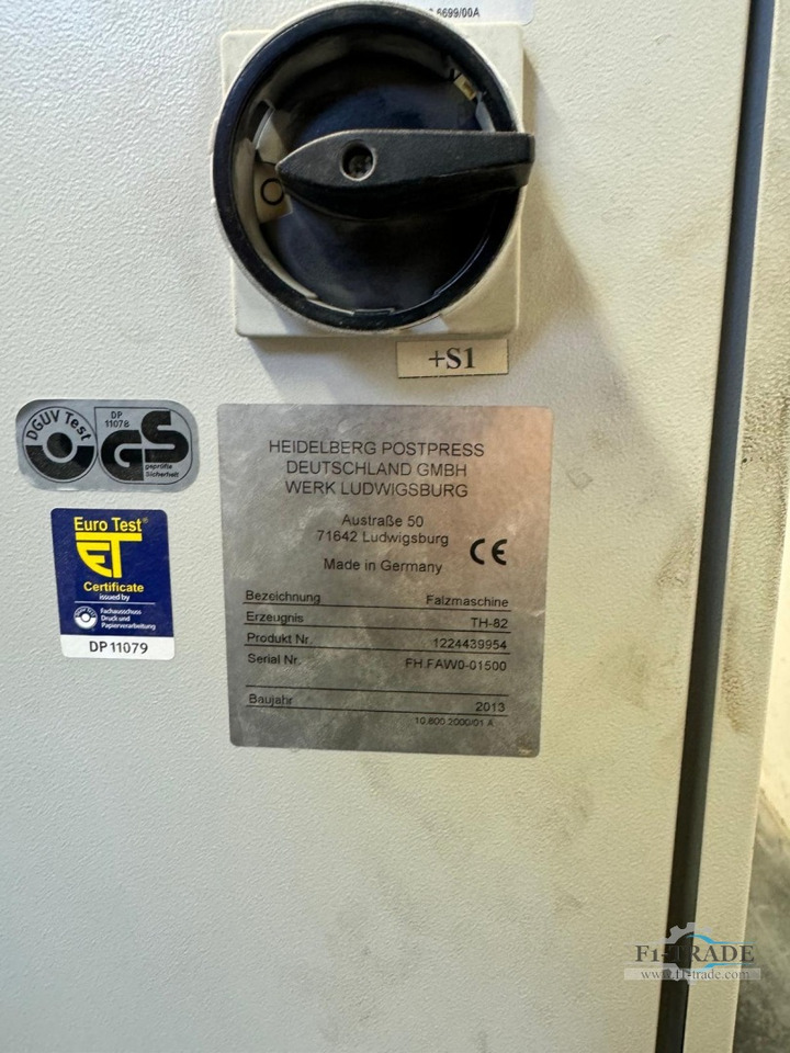 Heidelberg Stahlfolder TH82/6-6 - Savijačica papira: slika 1 Heidelberg Stahlfolder TH82/6-6 - Savijačica papira: slika 1