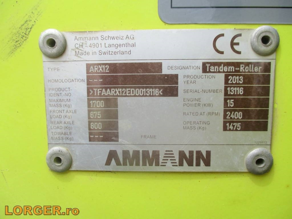 Ammann ARX 12 - Valjak za puteve: slika 3 Ammann ARX 12 - Valjak za puteve: slika 3