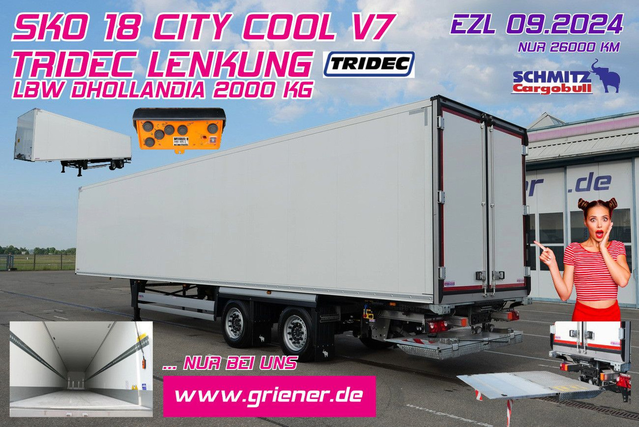 Schmitz Cargobull SKO 18/ LZG CITY /COOL V7 LBW /TRIDEC /FP 45 - Poluprikolica sa zatvorenim sandukom: slika 1 Schmitz Cargobull SKO 18/ LZG CITY /COOL V7 LBW /TRIDEC /FP 45 - Poluprikolica sa zatvorenim sandukom: slika 1