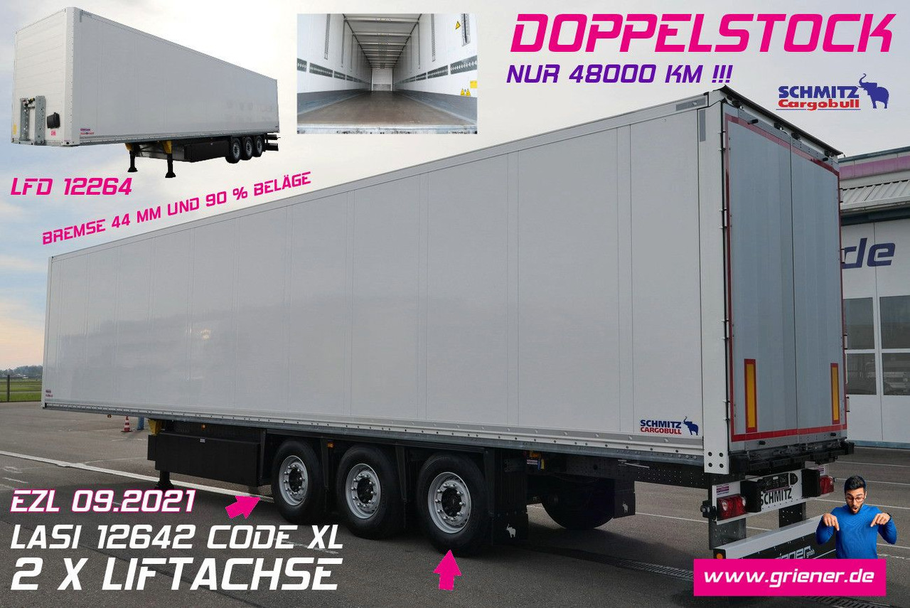 Schmitz Cargobull SKO 24/DOPPELSTOCK / 2,70/ 2 x LIFT nur 48000 km - Poluprikolica sa zatvorenim sandukom: slika 1 Schmitz Cargobull SKO 24/DOPPELSTOCK / 2,70/ 2 x LIFT nur 48000 km - Poluprikolica sa zatvorenim sandukom: slika 1
