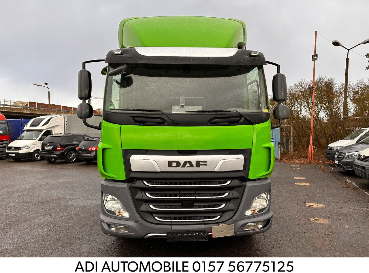 DAF CF 370 mit Kran Klima Tempomat - Kamion sa tovarnim sandukom, Kamion sa dizalicom: slika 1 DAF CF 370 mit Kran Klima Tempomat - Kamion sa tovarnim sandukom, Kamion sa dizalicom: slika 1