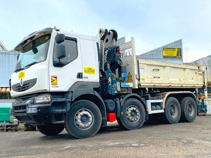 RENAULT KERAX 8x4 520 BIBENNE CIF GRUE CORMACH - Istovarivač, Kamion sa dizalicom: slika 1 RENAULT KERAX 8x4 520 BIBENNE CIF GRUE CORMACH - Istovarivač, Kamion sa dizalicom: slika 1