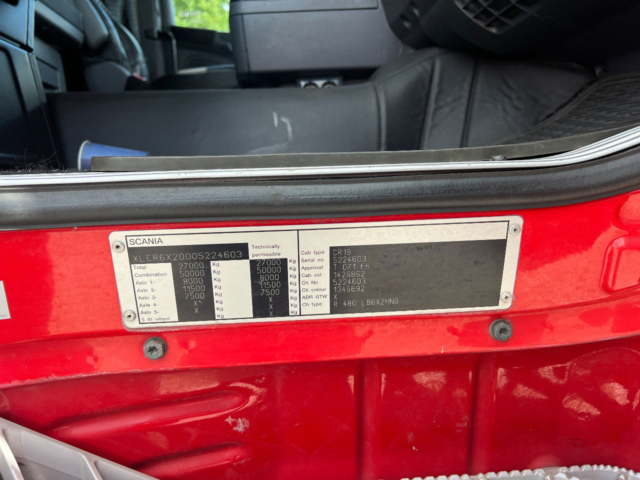 Kamion sa golom šasijom i zatvorenom kabinom Scania R480 Highline 6x2, Retarder, Euro 5: slika 8