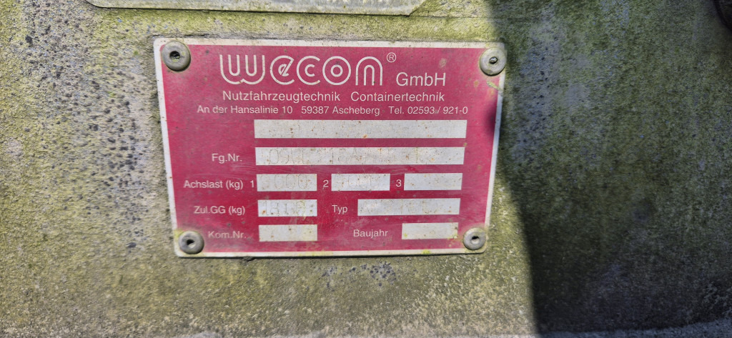 Wecon AW 218 LZ verzinkter Rahem - Prikolica za prevoz kontejnera/ Prikolica sa promenjivim sandukom: slika 4 Wecon AW 218 LZ verzinkter Rahem - Prikolica za prevoz kontejnera/ Prikolica sa promenjivim sandukom: slika 4