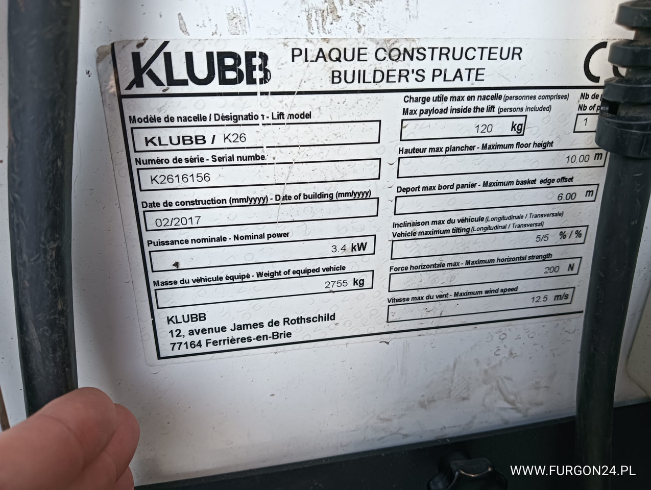 OPEL MOVANO L2H2 PODNOŚNIK KOSZOWY KLUBB K26 NR 804 OPEL MOVANO L2H2 PODNOŚNIK KOSZOWY KLUBB K26 NR 804: slika 10 OPEL MOVANO L2H2 PODNOŚNIK KOSZOWY KLUBB K26 NR 804 OPEL MOVANO L2H2 PODNOŚNIK KOSZOWY KLUBB K26 NR 804: slika 10