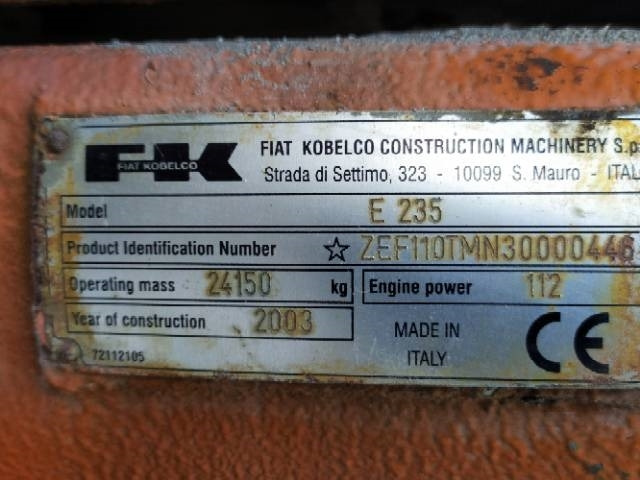 Bager guseničar Fiat-Kobelco E 235: slika 13 Bager guseničar Fiat-Kobelco E 235: slika 13