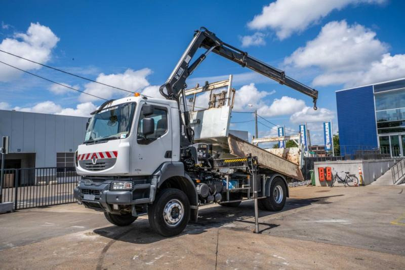 Renault KERAX 370 DXI + TRI BENNE+HIAB 16t/m + 2 EXT - Istovarivač, Kamion sa dizalicom: slika 1 Renault KERAX 370 DXI + TRI BENNE+HIAB 16t/m + 2 EXT - Istovarivač, Kamion sa dizalicom: slika 1