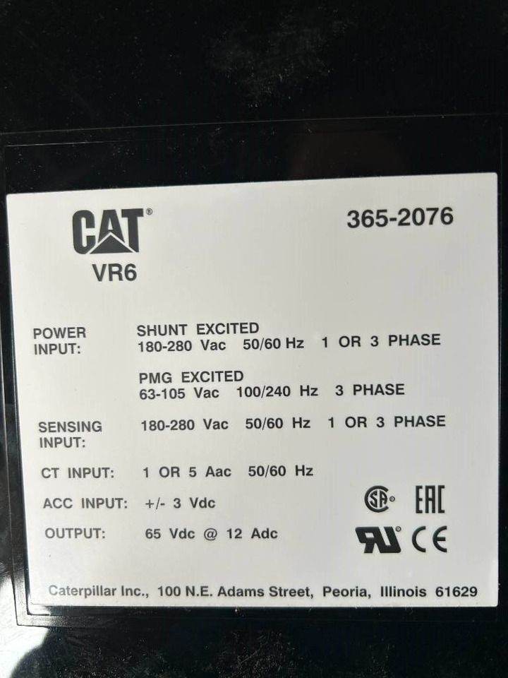CAT AVR 365-2076 - DPX-25082 - Električni sistem za Građevinska mašina: slika 4 CAT AVR 365-2076 - DPX-25082 - Električni sistem za Građevinska mašina: slika 4