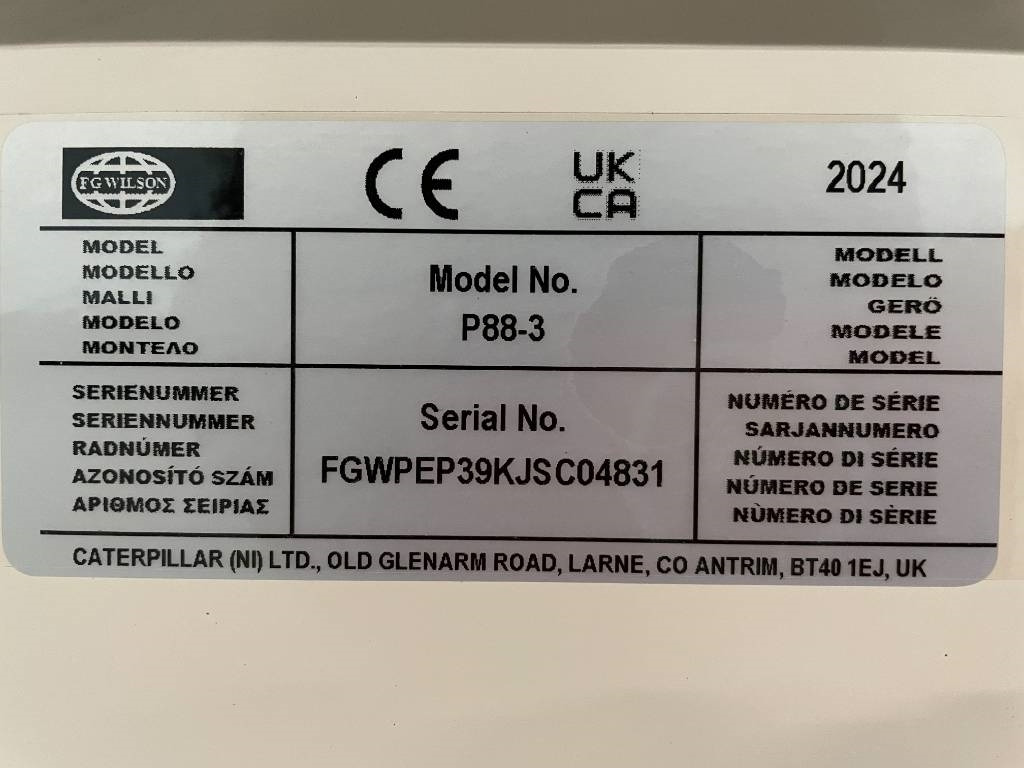 Set generatora novi FG Wilson P88-3 - 88 kVA Genset - DPX-16007: slika 20 Set generatora novi FG Wilson P88-3 - 88 kVA Genset - DPX-16007: slika 20
