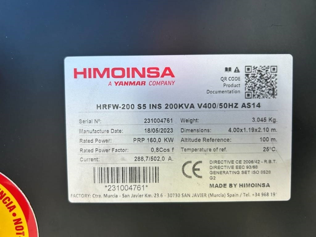 Himoinsa HRFW-200S5 - 200 kVA Stage V - DPX-12636 - Set generatora: slika 5 Himoinsa HRFW-200S5 - 200 kVA Stage V - DPX-12636 - Set generatora: slika 5