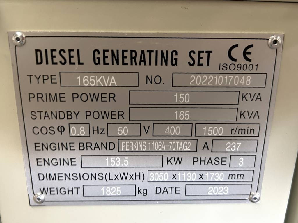 Perkins 1106A-70TA - 165 kVA Generator - DPX-19808 - Set generatora: slika 5 Perkins 1106A-70TA - 165 kVA Generator - DPX-19808 - Set generatora: slika 5