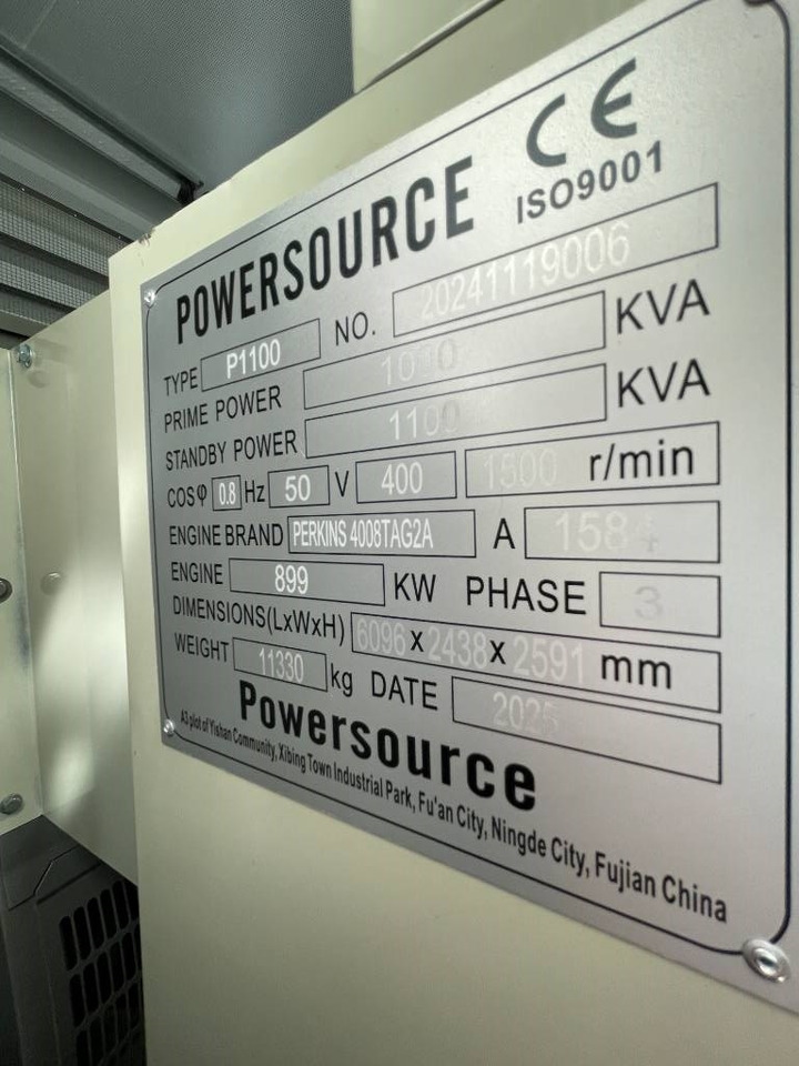Perkins 4008TAG2A - 1100 kVA Generator - DPX-19820 - Set generatora: slika 4 Perkins 4008TAG2A - 1100 kVA Generator - DPX-19820 - Set generatora: slika 4
