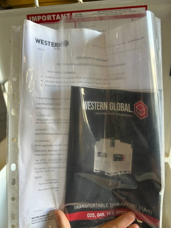 Western Global 20TCC - 2.000 Liter Diesel Tank - DPX-25083 - Rezervoar za skladištenje: slika 5 Western Global 20TCC - 2.000 Liter Diesel Tank - DPX-25083 - Rezervoar za skladištenje: slika 5