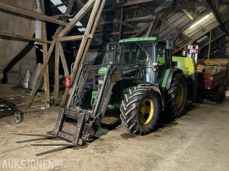 1997 John Deere 6300 med frontlaster - Traktor: slika 1 1997 John Deere 6300 med frontlaster - Traktor: slika 1