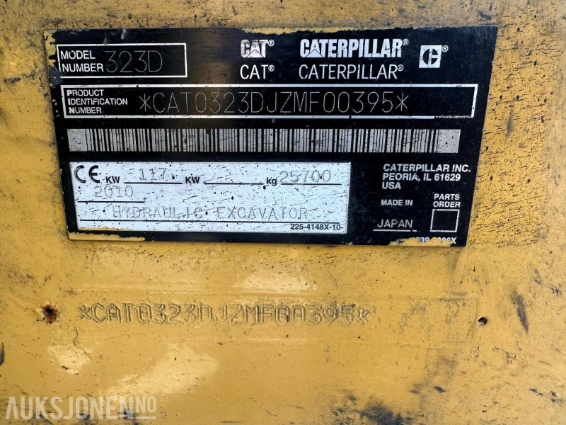 2010 CAT 323D GRAVEMASKIN - 14167 TIMER - Bager: slika 4 2010 CAT 323D GRAVEMASKIN - 14167 TIMER - Bager: slika 4