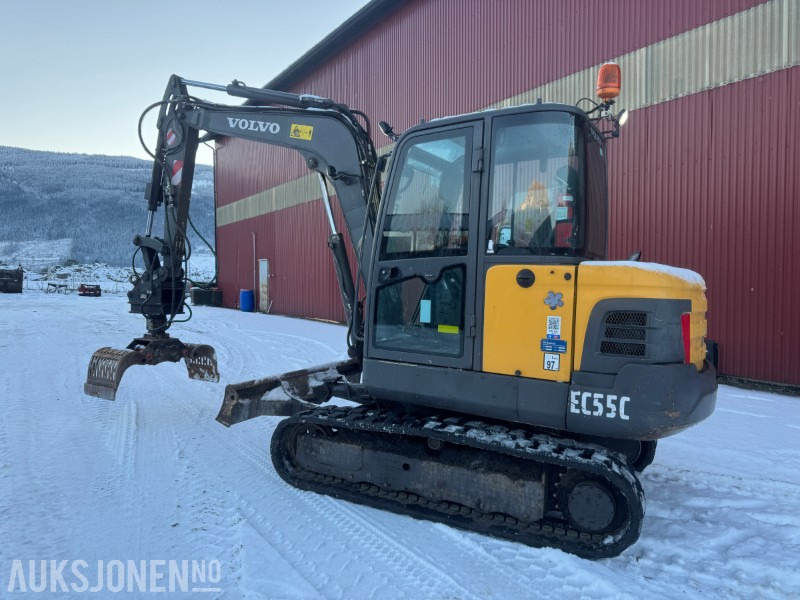 2010 Volvo EC55C gravemaskin med 2 skuffer og klype med rotator - Bager: slika 2 2010 Volvo EC55C gravemaskin med 2 skuffer og klype med rotator - Bager: slika 2