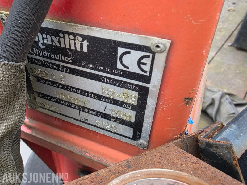 2011 Palfinger Maxilift 160D 990kg kran - Kran: slika 5 2011 Palfinger Maxilift 160D 990kg kran - Kran: slika 5