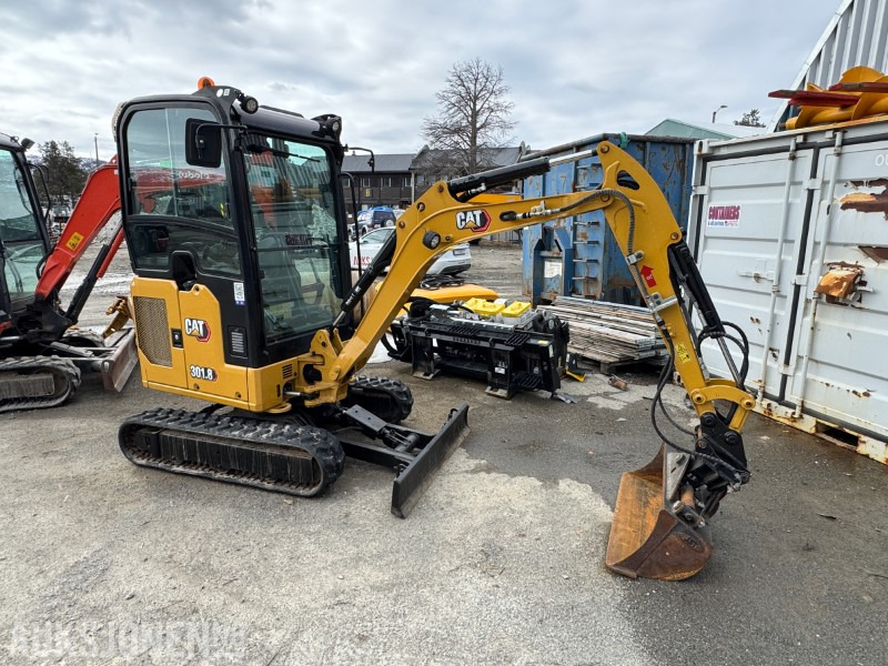 2020 Cat 301.8 Minigraver - 1050T - Hyd. Skuffe - Skjær - Mini bager: slika 1 2020 Cat 301.8 Minigraver - 1050T - Hyd. Skuffe - Skjær - Mini bager: slika 1