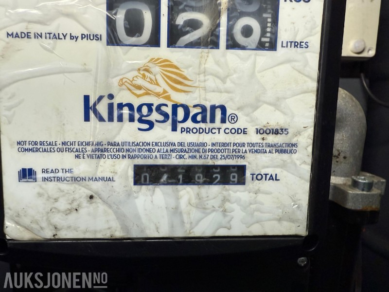 2022 Andre Kingspan Fuelmaster 3500L stasjonær dieseltank med pumpe og låsbart skap. - Građevinska oprema: slika 4 2022 Andre Kingspan Fuelmaster 3500L stasjonær dieseltank med pumpe og låsbart skap. - Građevinska oprema: slika 4