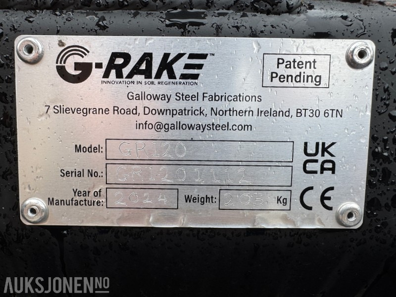 2024 G-rake GR120 hydraulisk rive S30 og S50 feste - Dodatak za Građevinska mašina: slika 5 2024 G-rake GR120 hydraulisk rive S30 og S50 feste - Dodatak za Građevinska mašina: slika 5