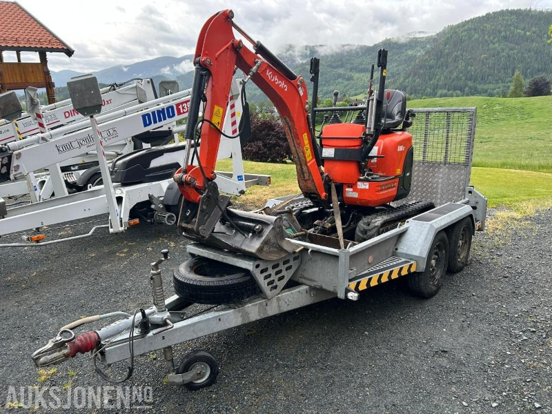 Kubota U10-3 Minigraver 2 skuffer m/tilhenger - Mini bager: slika 2 Kubota U10-3 Minigraver 2 skuffer m/tilhenger - Mini bager: slika 2