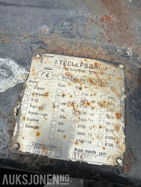2003 Andre tellefsdal K70 310 10 - Poljoprivredna mašina: slika 3 2003 Andre tellefsdal K70 310 10 - Poljoprivredna mašina: slika 3