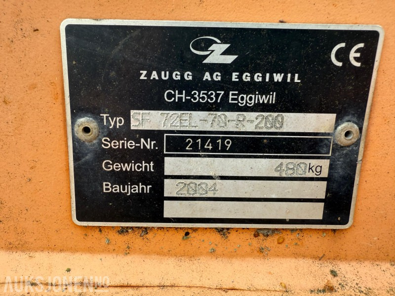 2004 Zaugg SF72EL snøfreser - Poljoprivredna mašina: slika 4 2004 Zaugg SF72EL snøfreser - Poljoprivredna mašina: slika 4