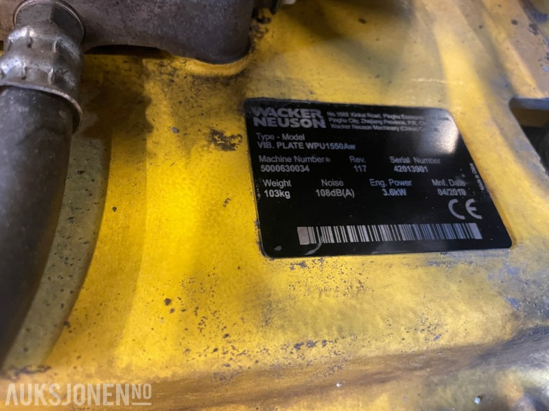 Vibroplate Wacker Neuson WPU1550AW - Valjak: slika 5 Vibroplate Wacker Neuson WPU1550AW - Valjak: slika 5